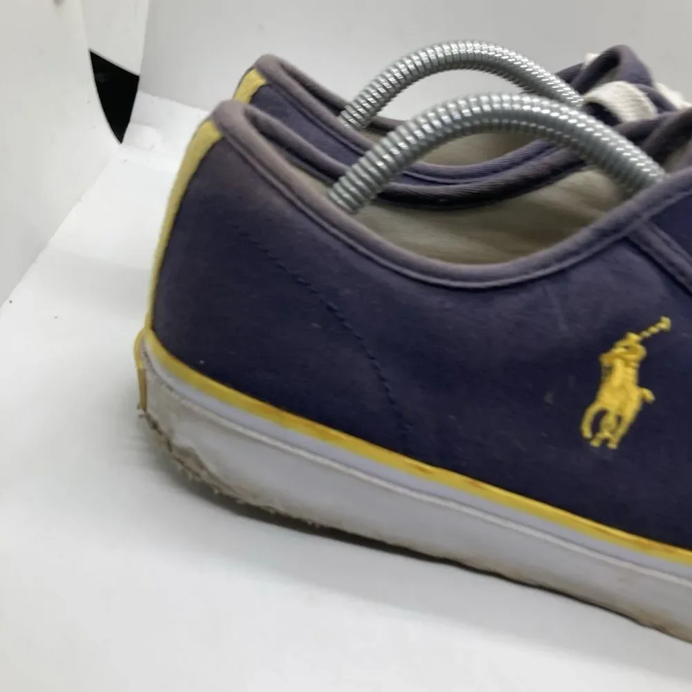 Polo Ralph Lauren Cantor Low Canvas Shoe Mens size 9.5 Navy Blue Chancery